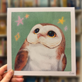 Earnest Starry Eyed Owl Print
