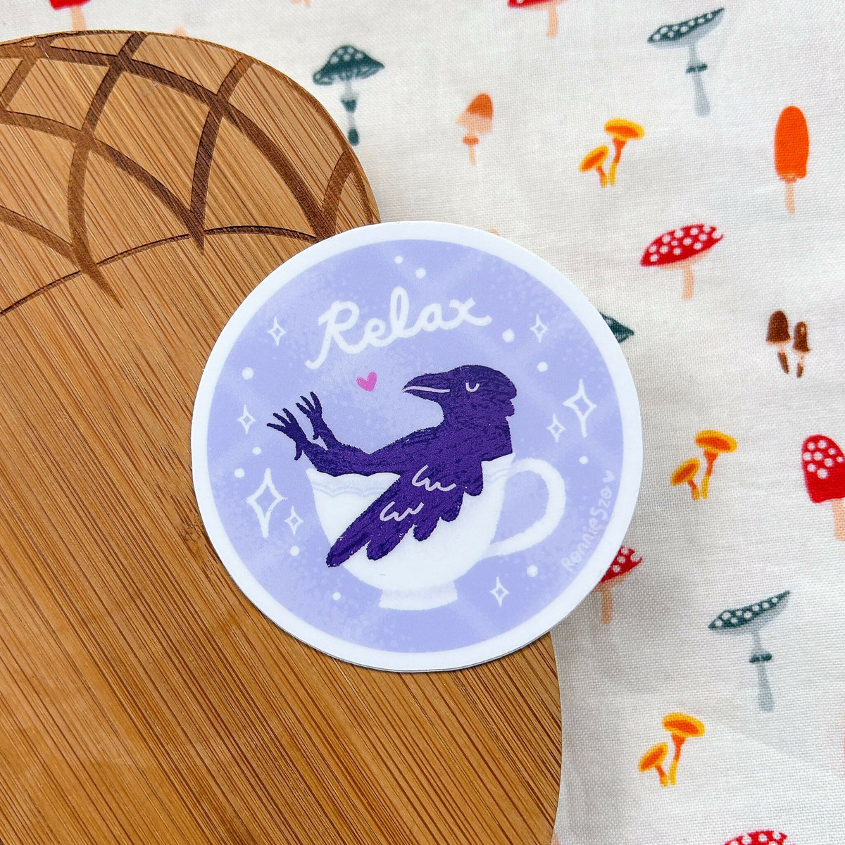 Relax Crow Sticker