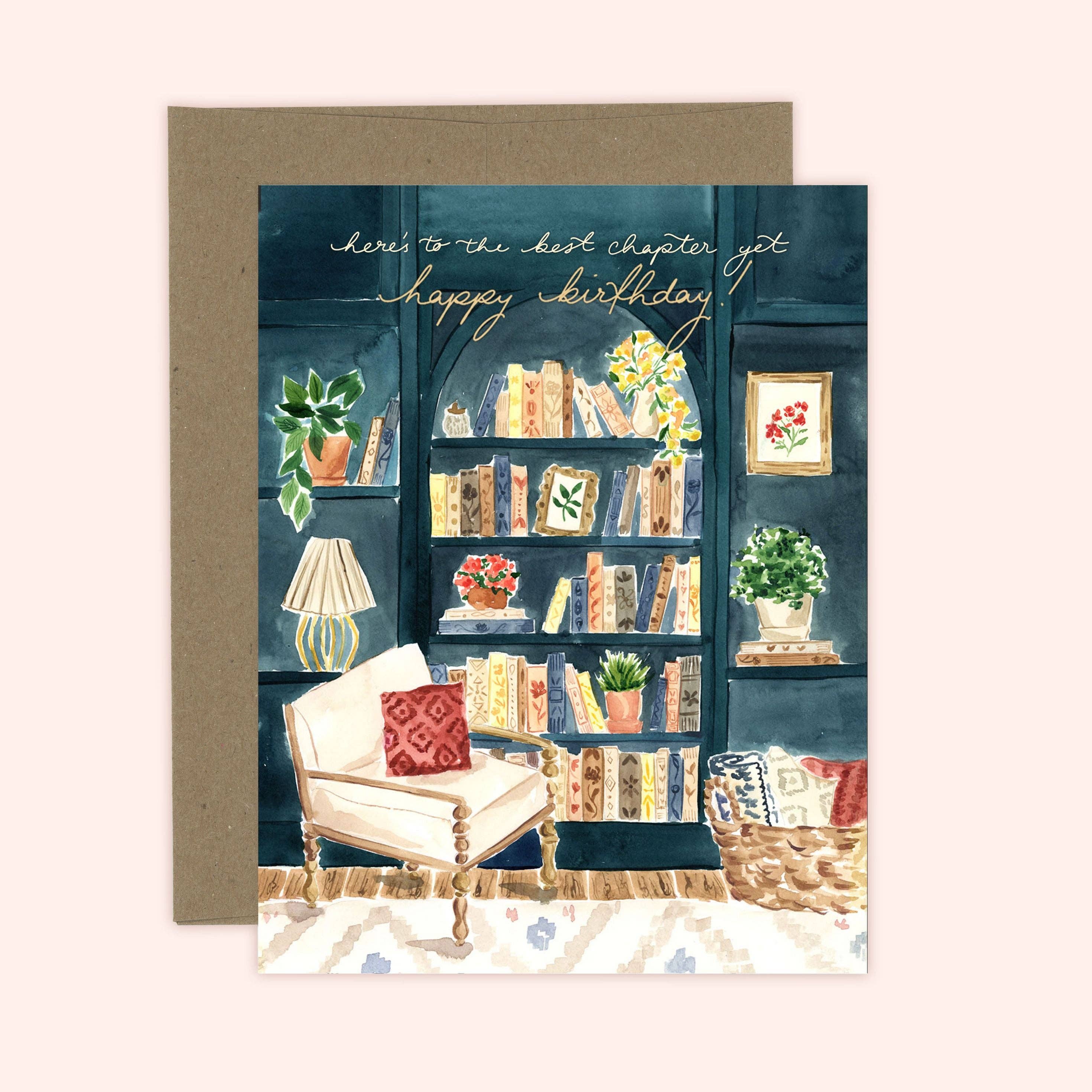 Best Chapter Yet Birthday Card | Book Theme: Kraft