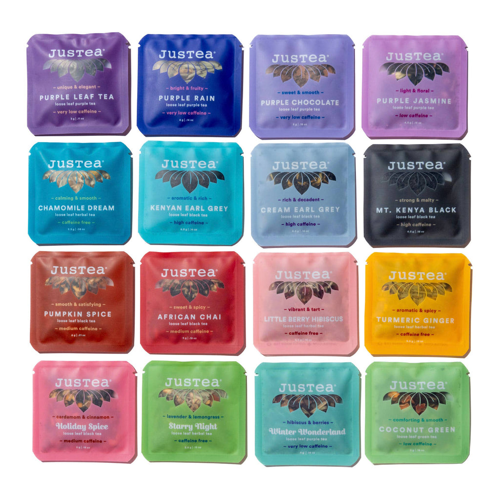 TEA SAMPLER Variety No. 1 = 5 Tea Blends in 25 Mini Pouches