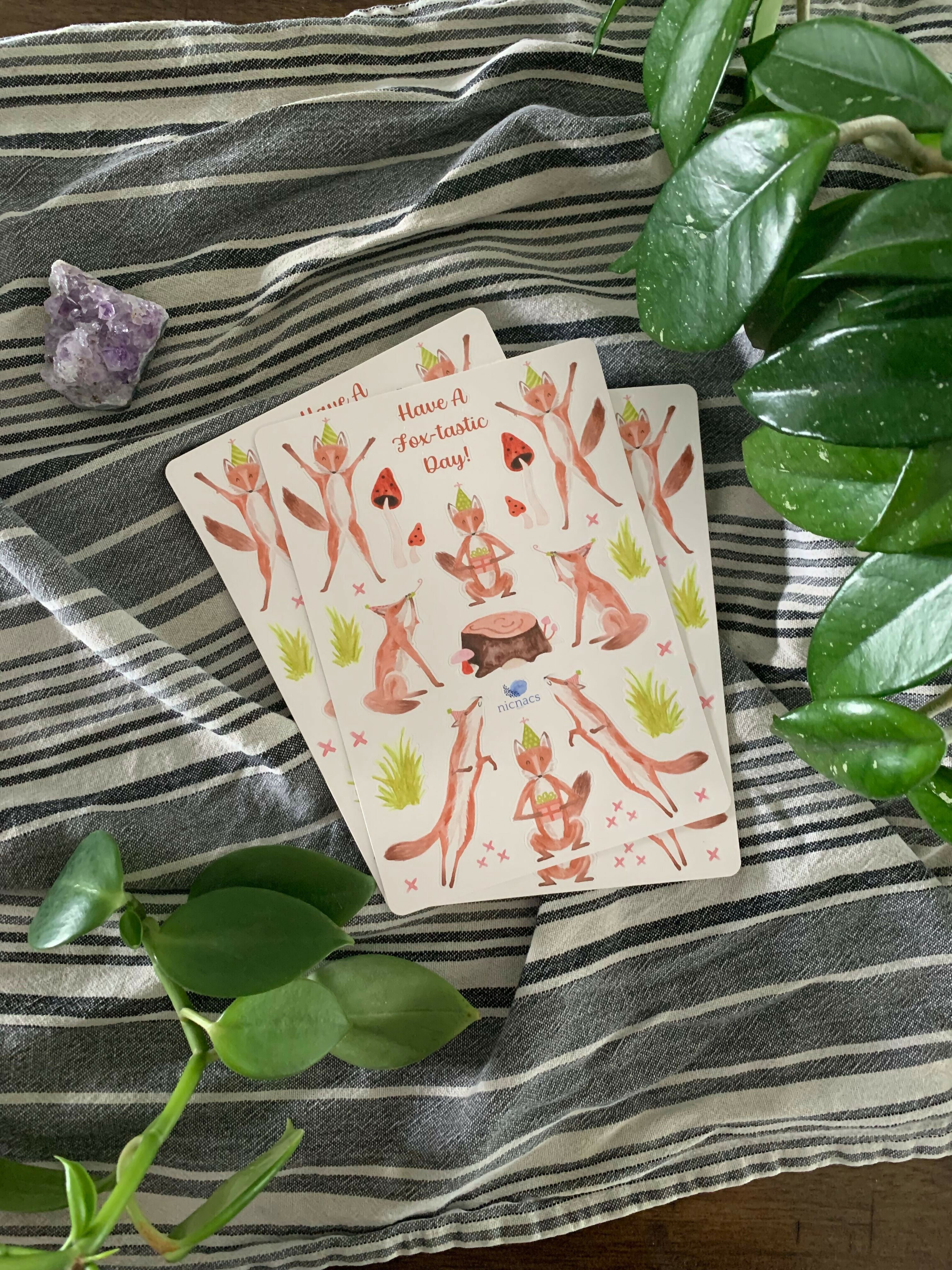 Sticker Sheet: Have a fox-tastic day