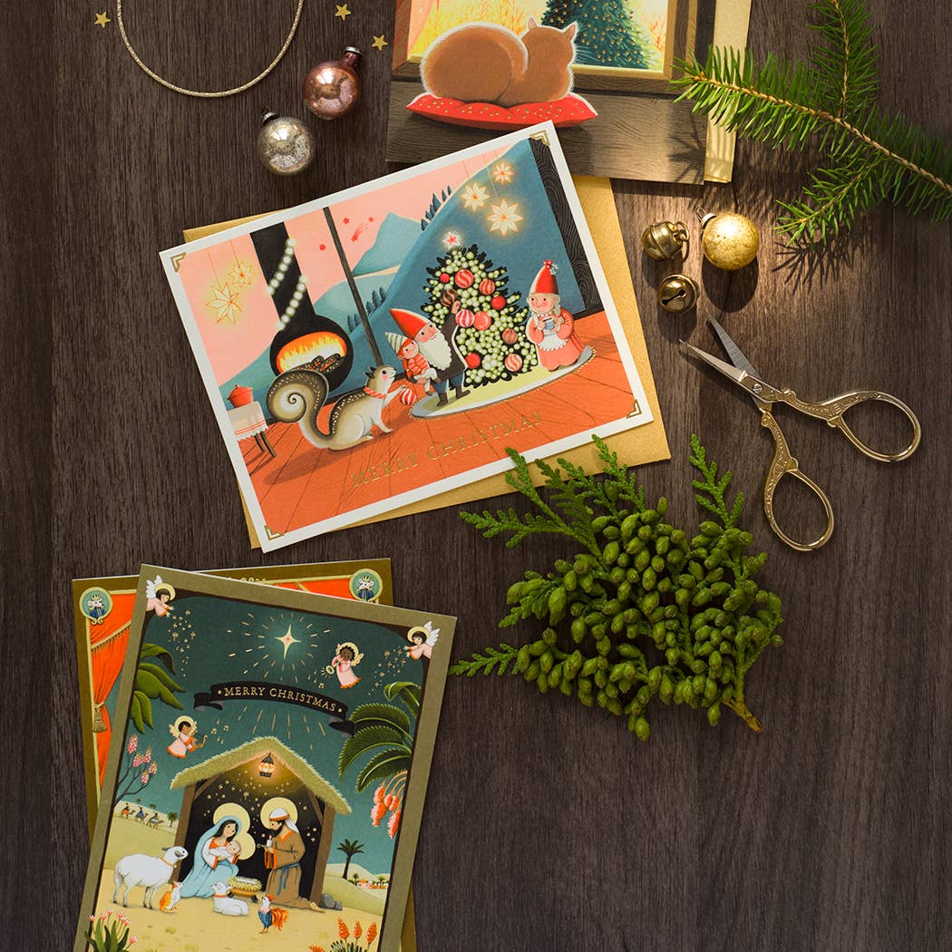 Tiny Cabin Xmas Greeting Card