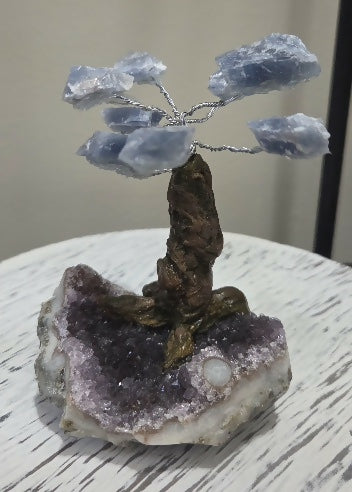 Amethyst and Blue Calcite