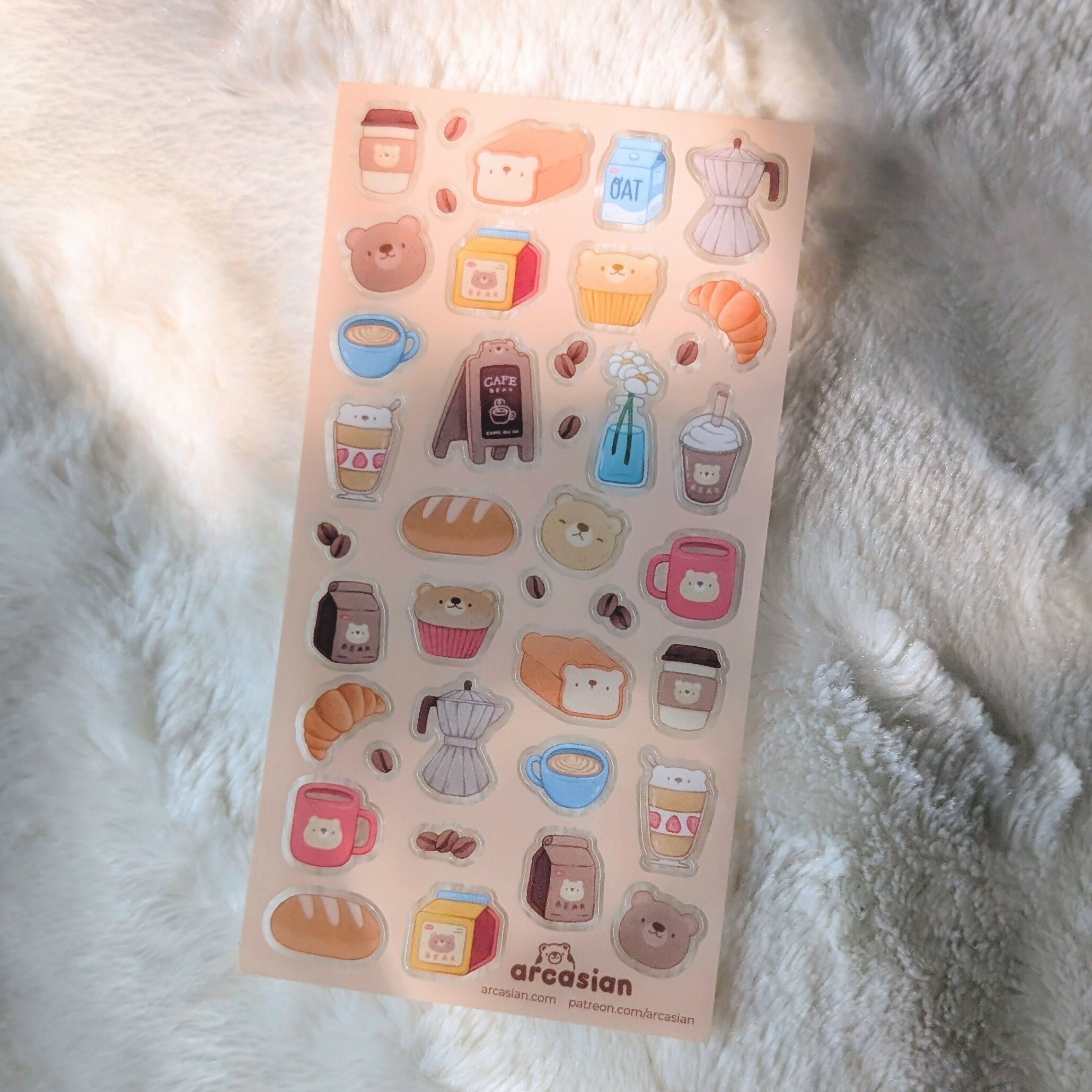 Bear Cafe Sticker Sheet