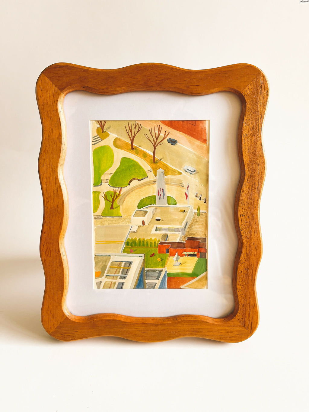Vancouver Victory Square Original Framed Painting