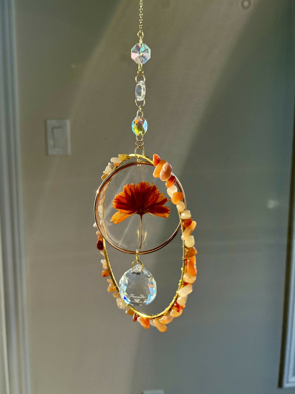 Pressed Flower Suncatcher