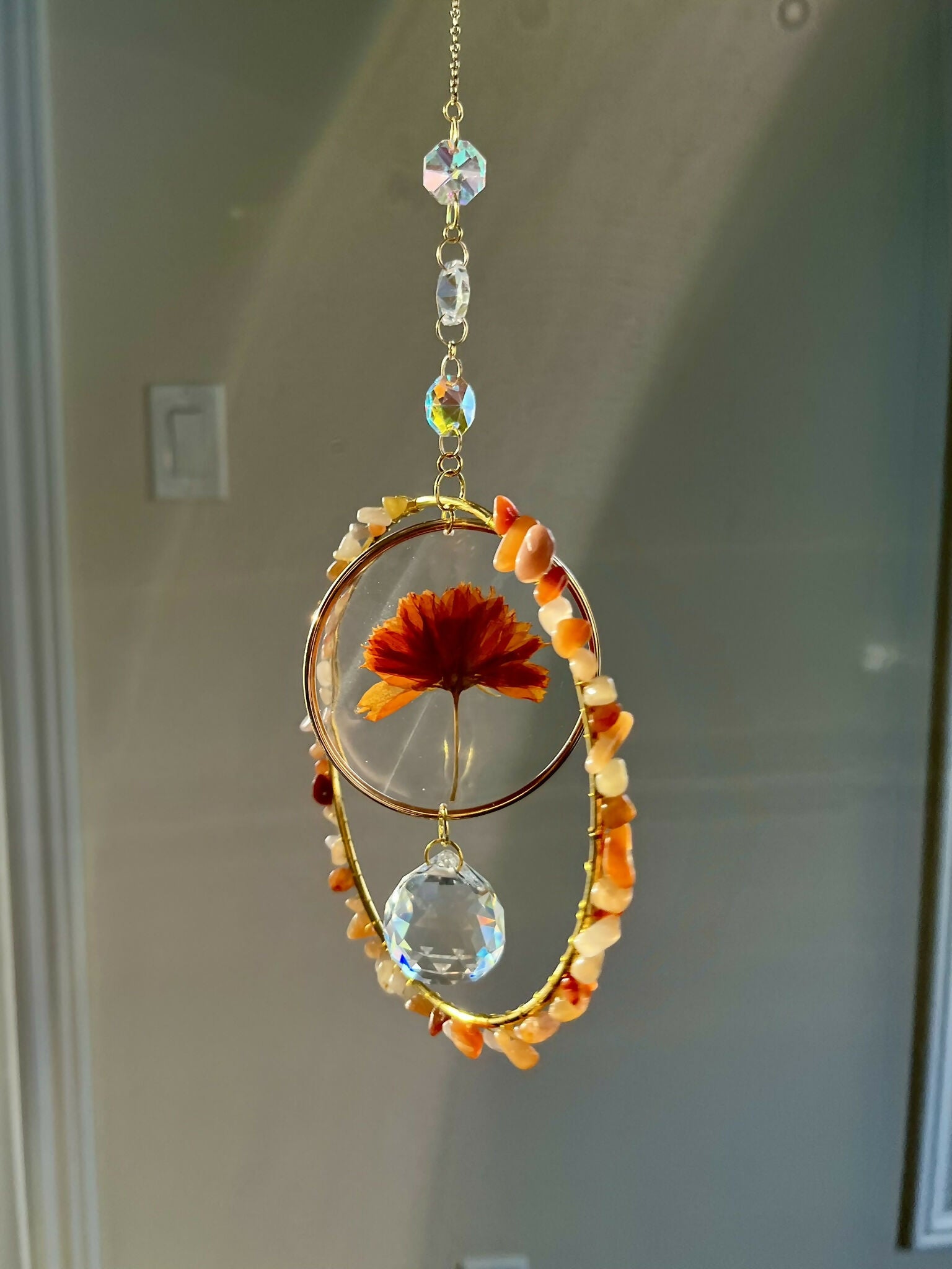 Pressed Flower Suncatcher