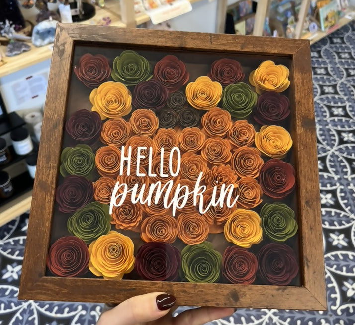 Hello Pumpkin Shadow Box