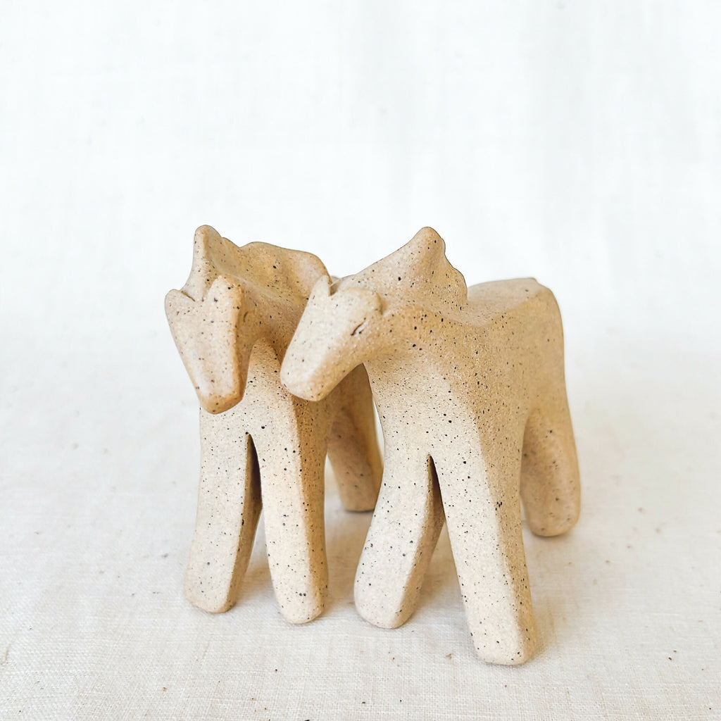 Handcrafted Ceramic Twin Ponies