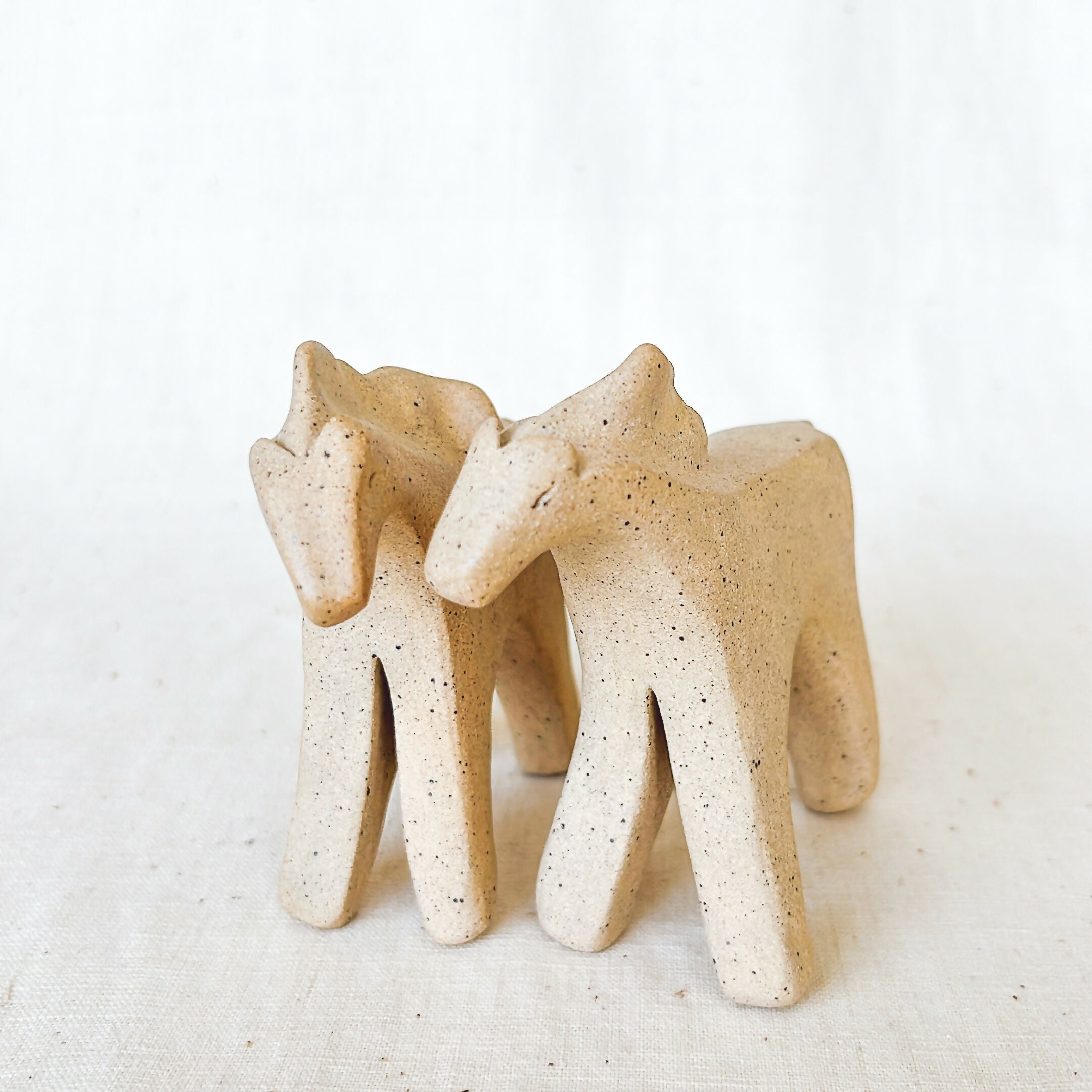 Handcrafted Ceramic Twin Ponies