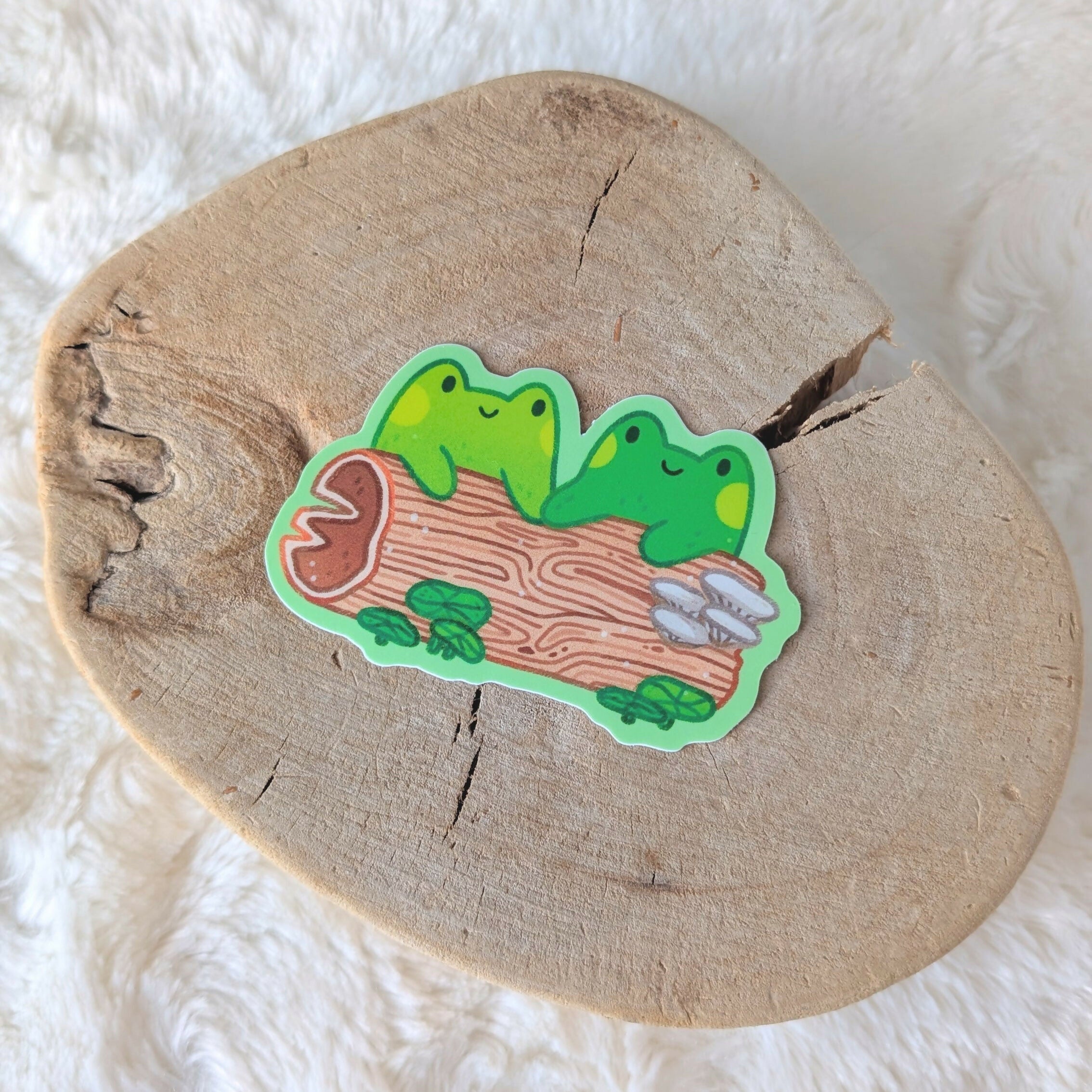 Frogs in Love Vinyl Sticker