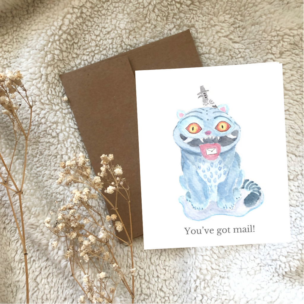 Derpy Tiger Greeting Card