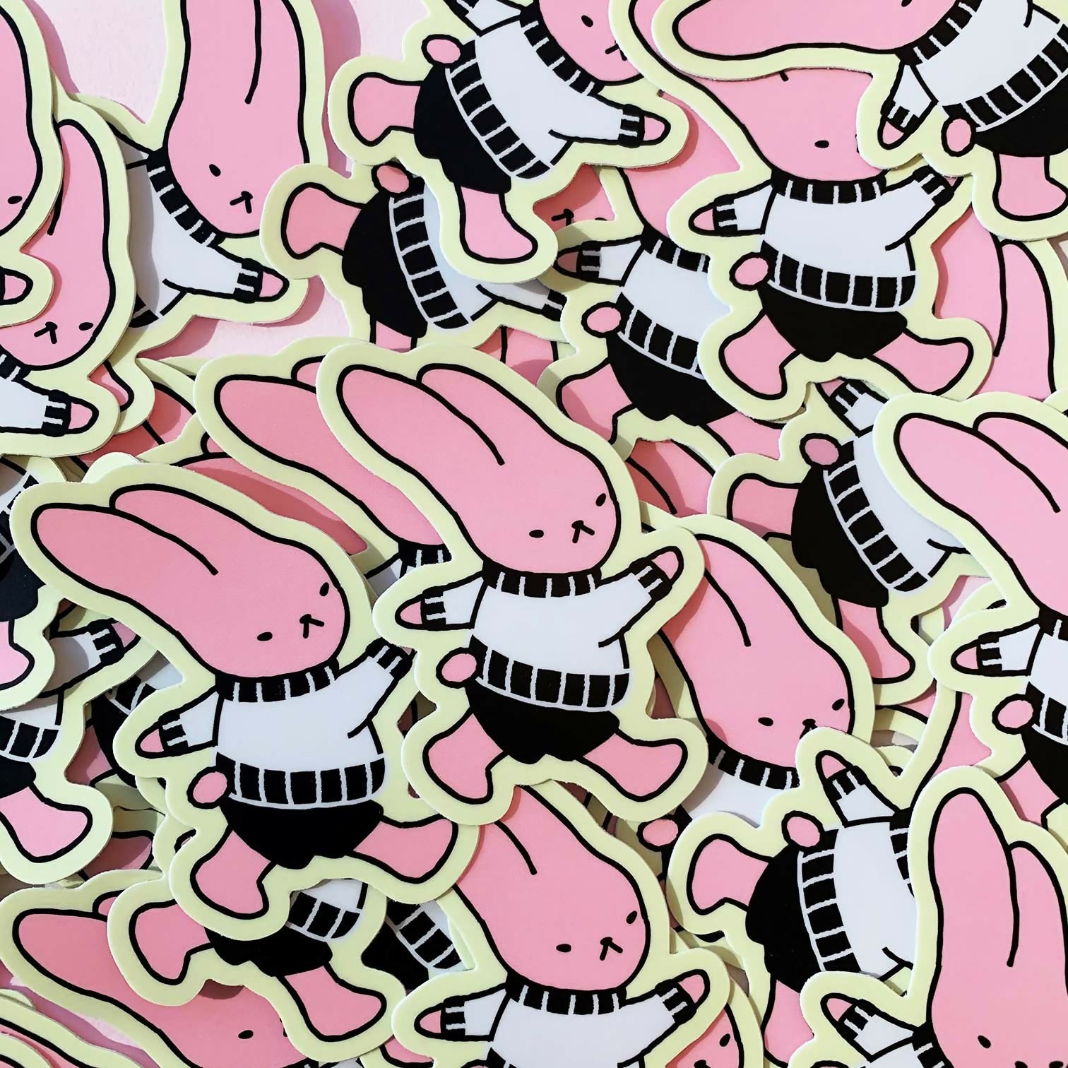 Bunny Stroll Vinyl Sticker