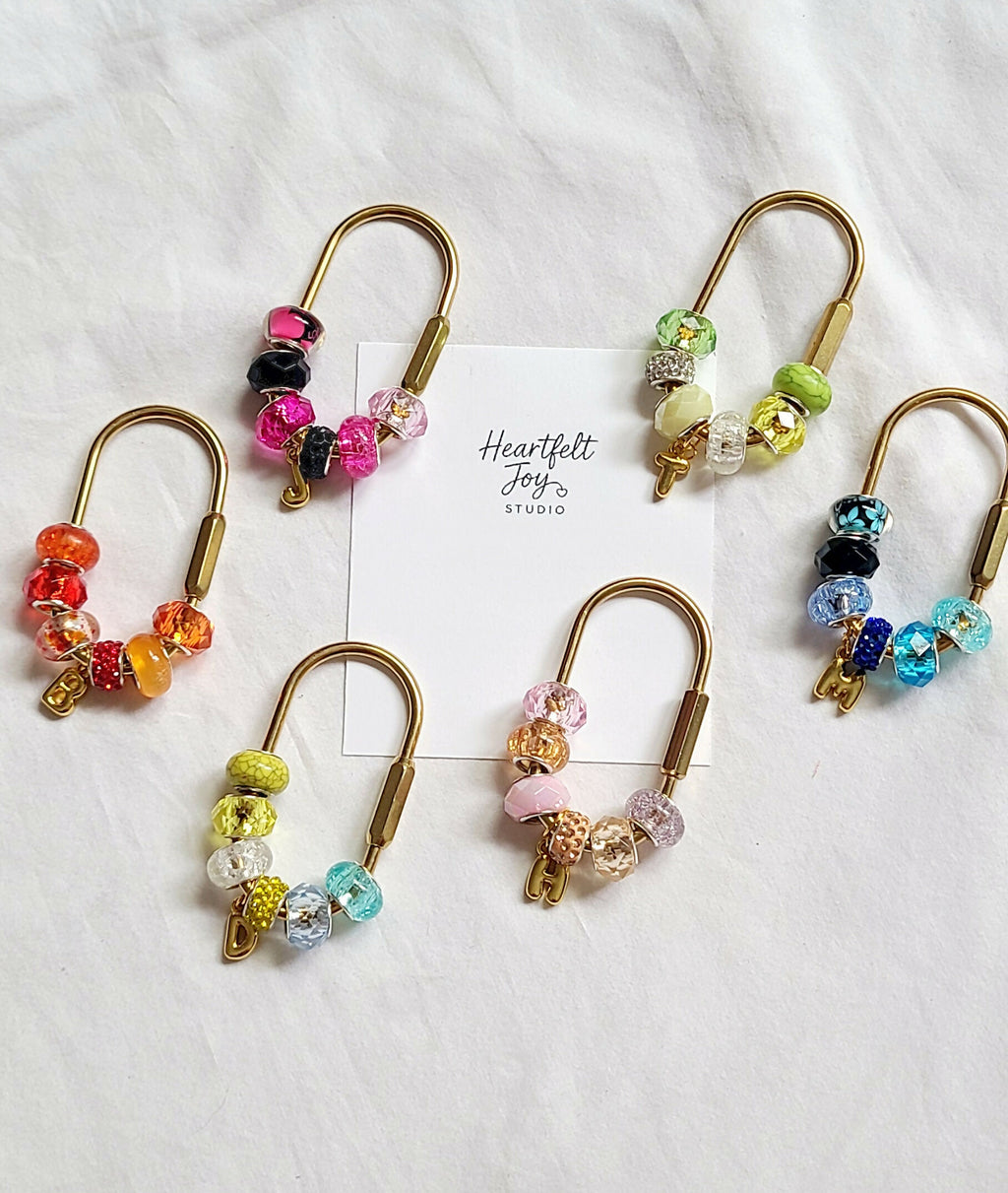 Initial Brass Screw Lock Bag Charms
