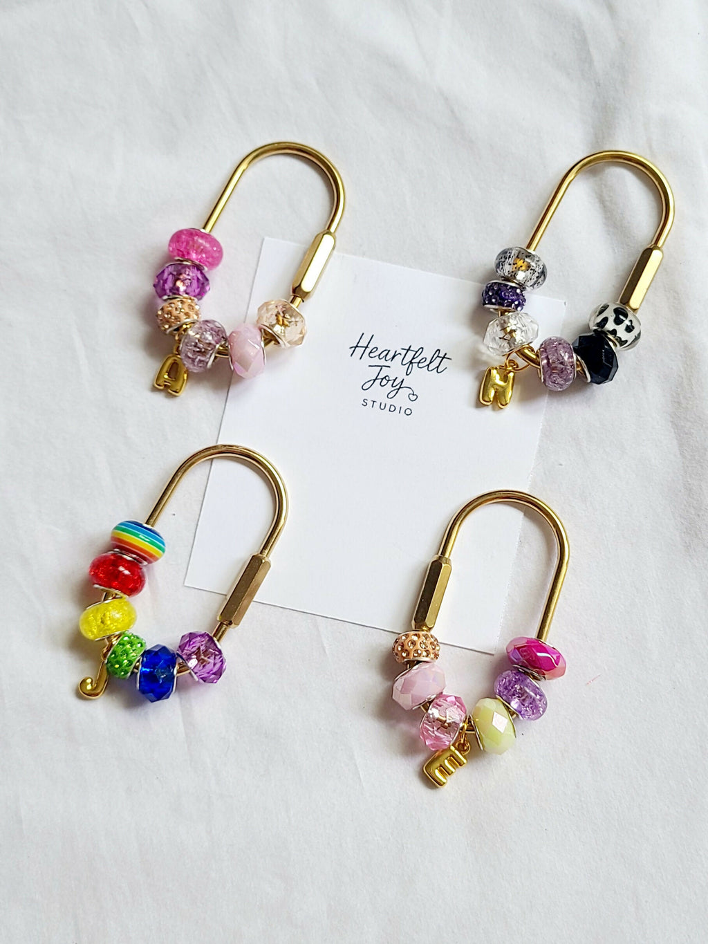 Initial Brass Screw Lock Bag Charms