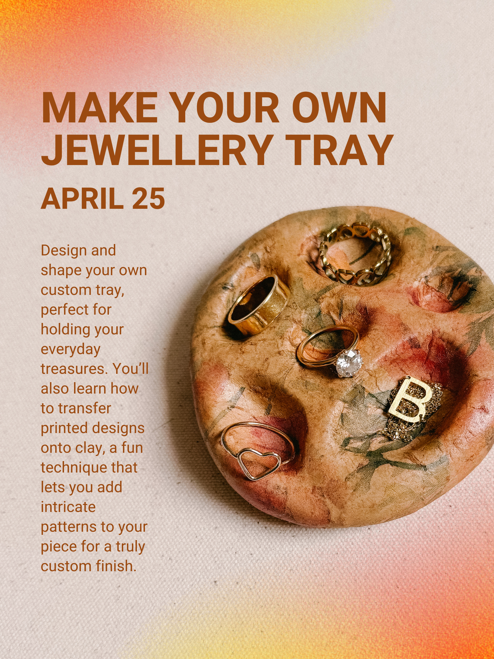 Clay Jewellery Tray workshop