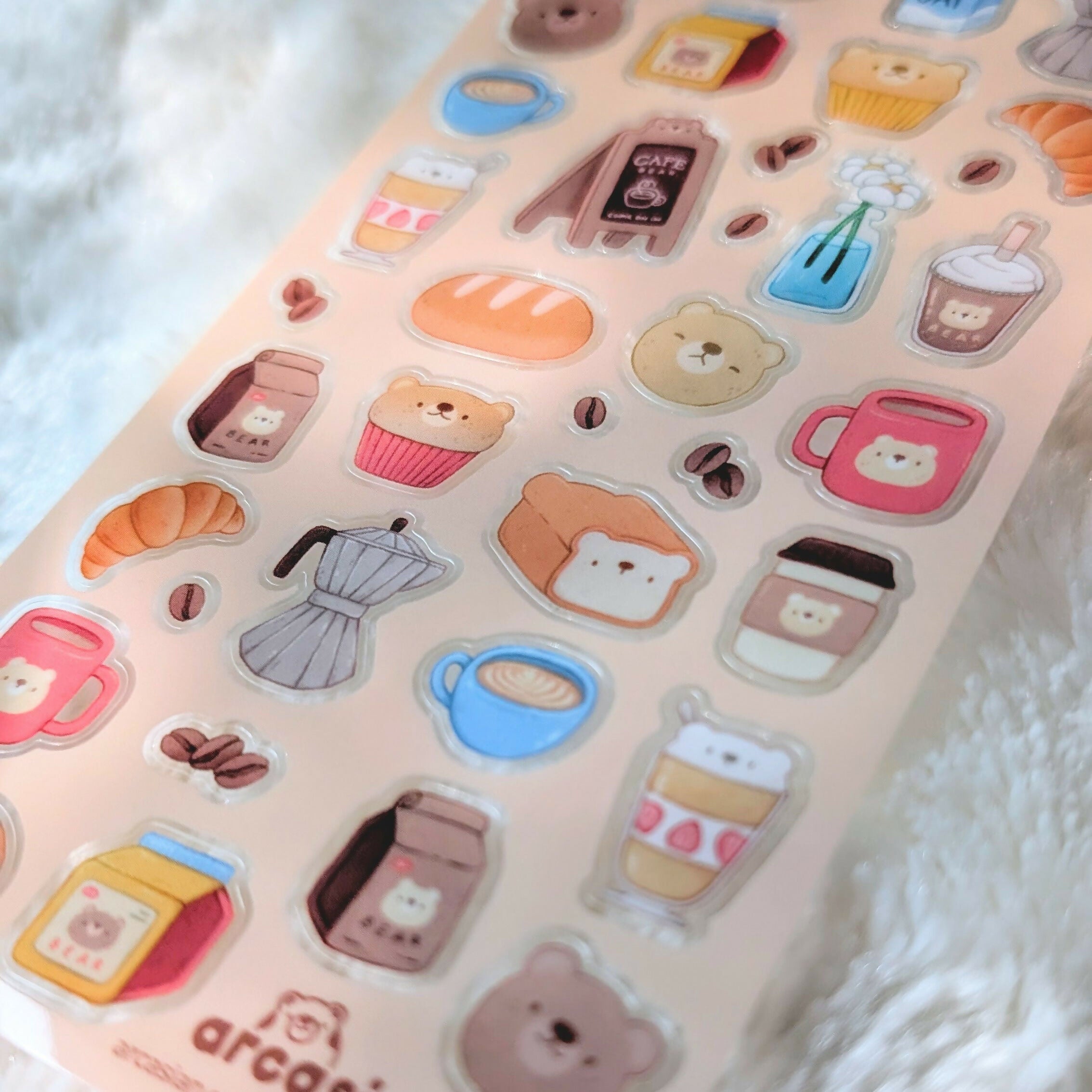 Bear Cafe Sticker Sheet