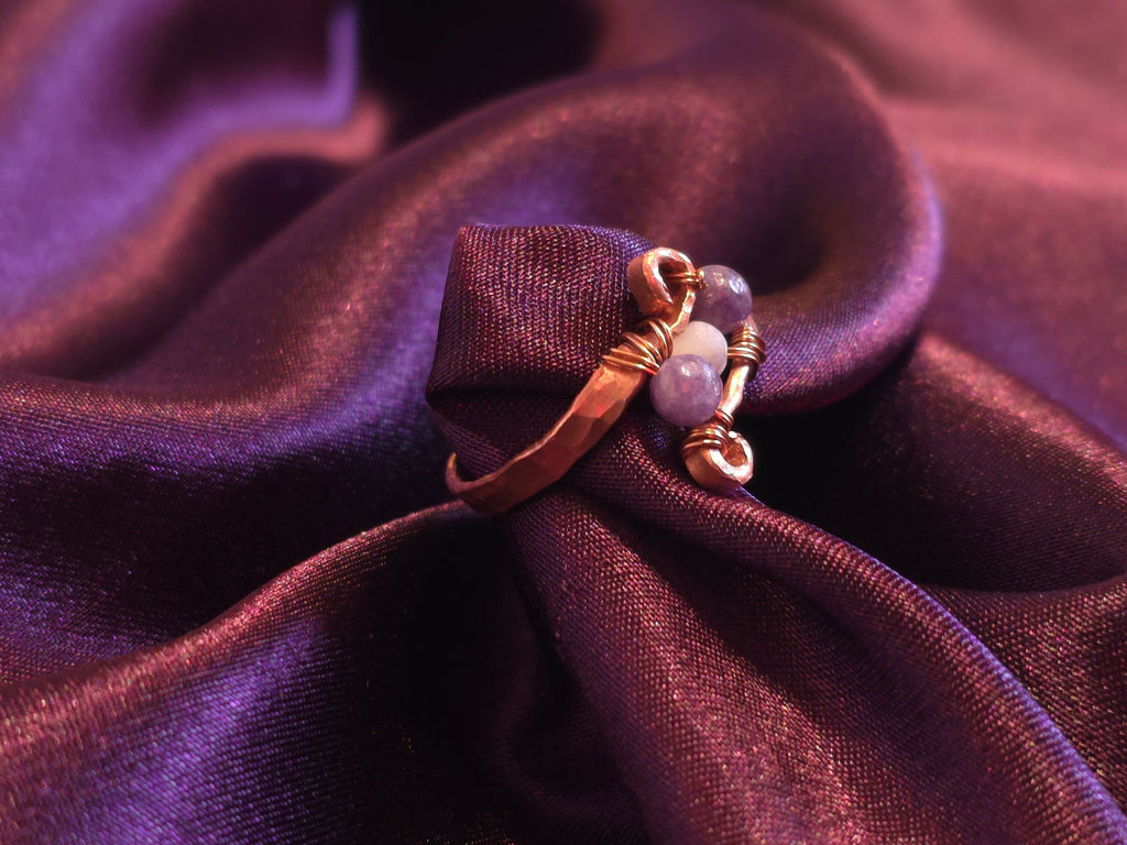 Gemstone Trio Copper Ring