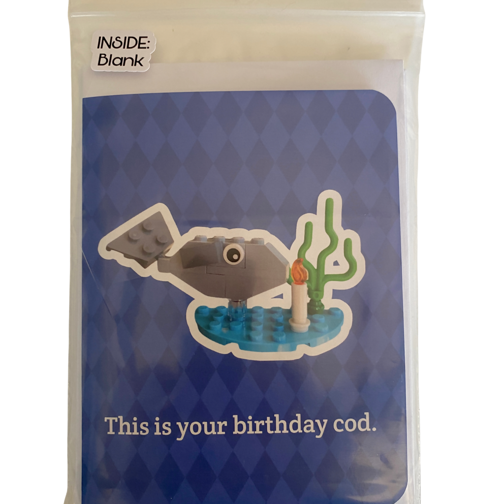 "This is your birthday cod" ~ Card with Lego