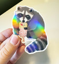 Shawarma Raccoon Vinyl Sticker