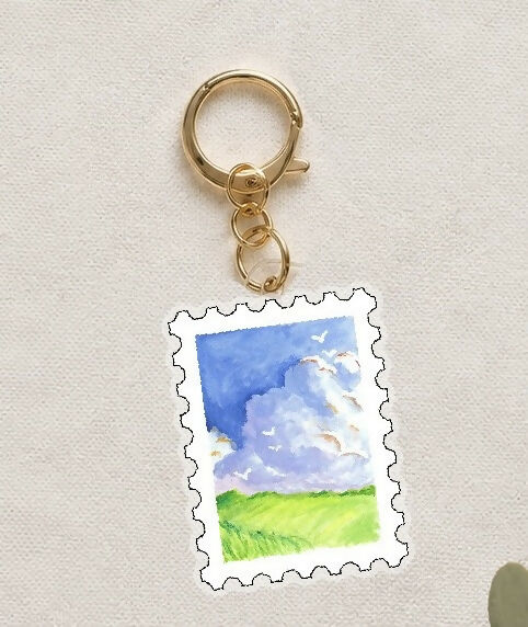 Acrylic Keychains - Blue Sky