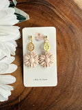 Baby Pink Daisy Earrings