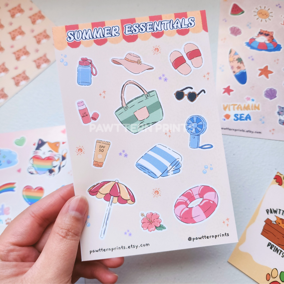 Summer Essentials Matte Sticker Sheets