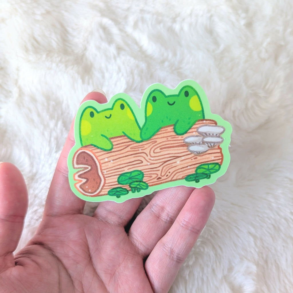Frogs in Love Vinyl Sticker