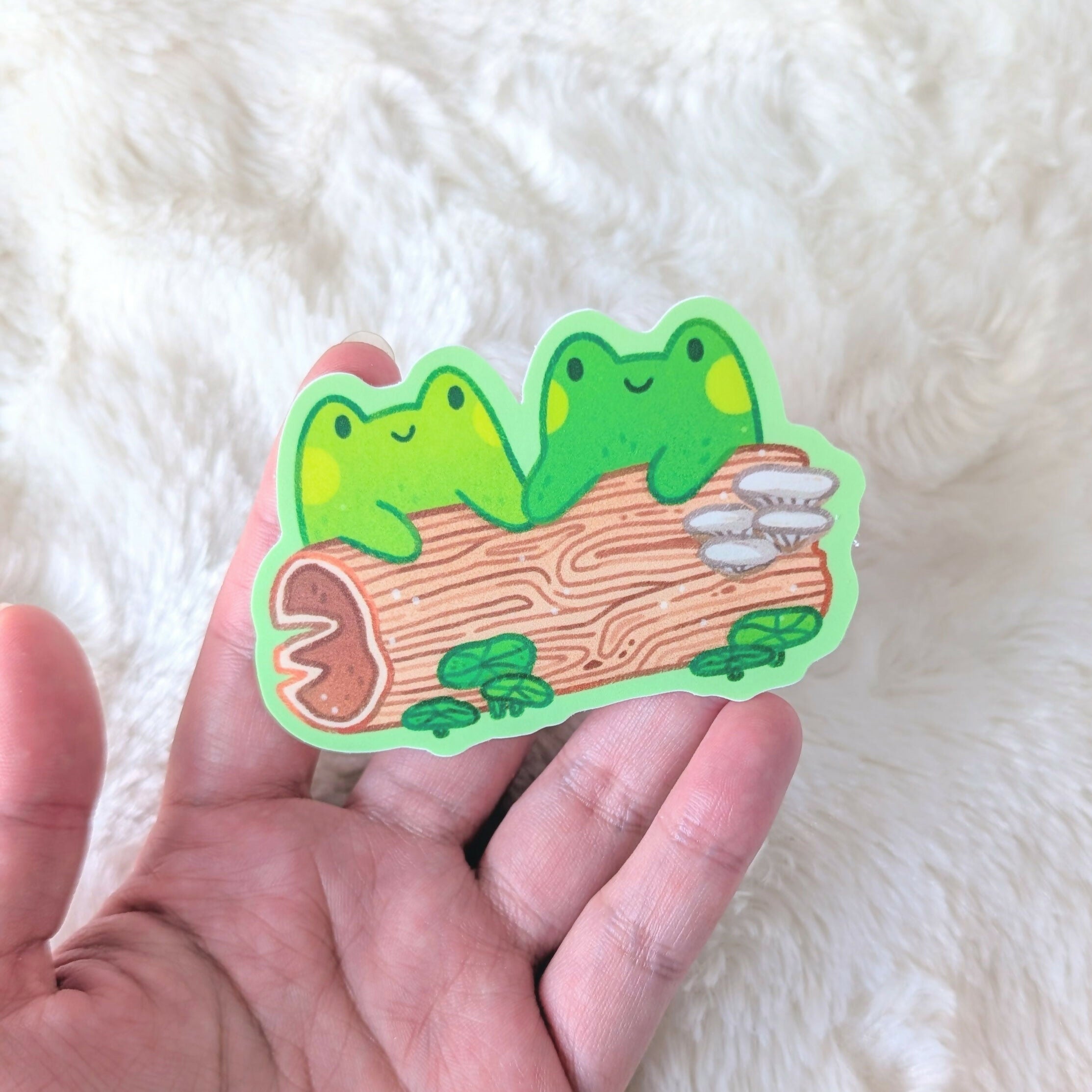 Frogs in Love Vinyl Sticker