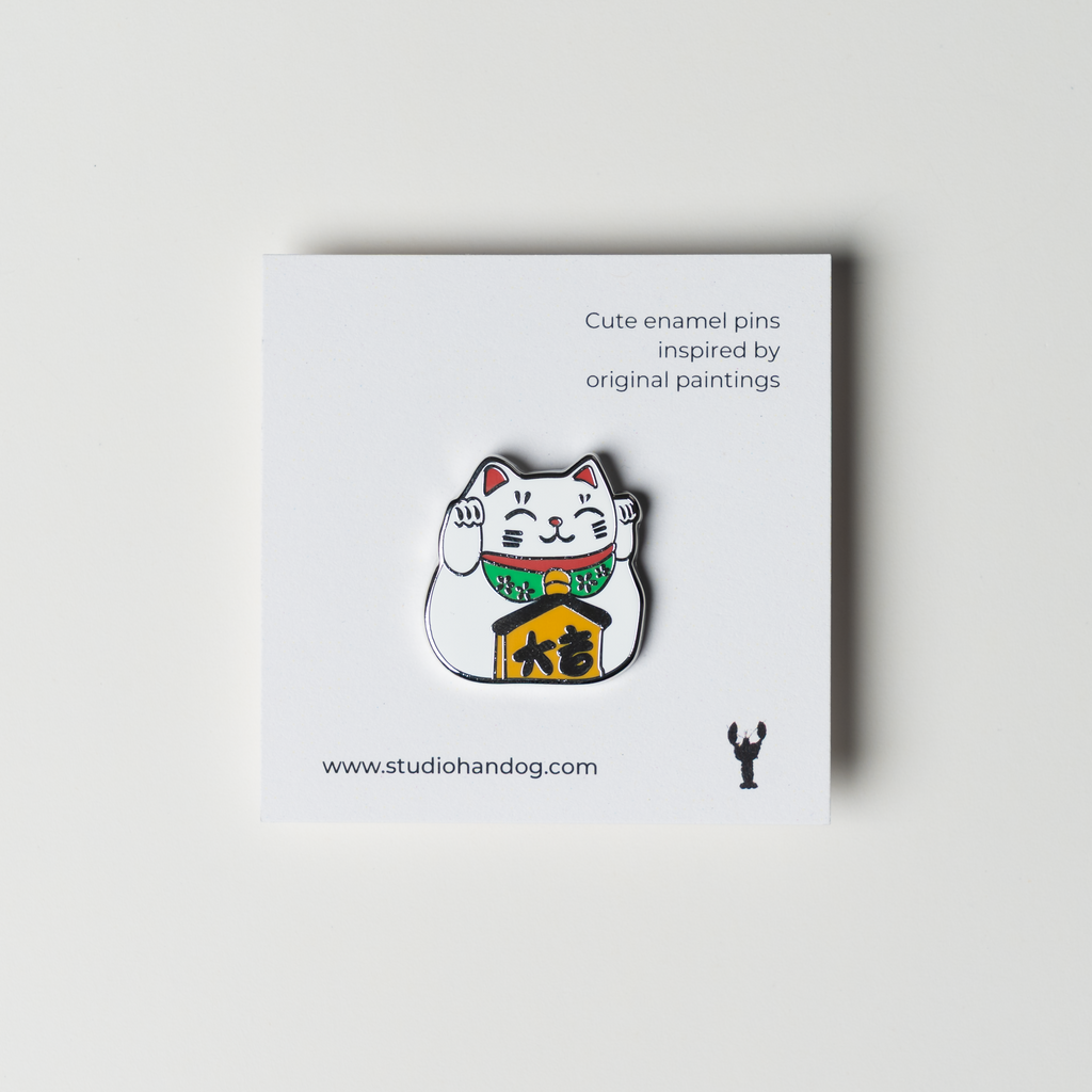 Lucky Cat Enamel Pin