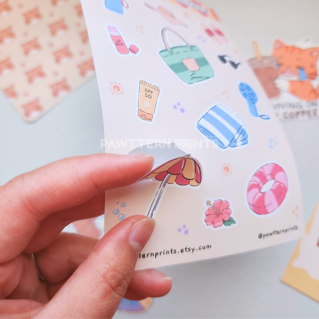 Summer Essentials Matte Sticker Sheets