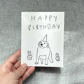 happy birthday card - dog