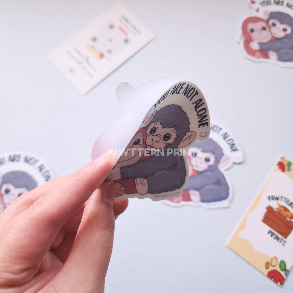 Punch the Monkey Matte Vinyl Die-cut Sticker
