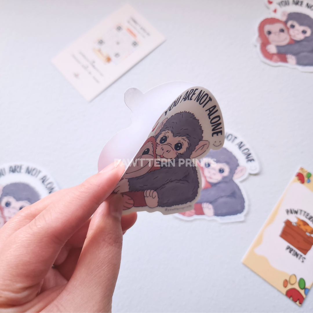 Punch the Monkey Matte Vinyl Die-cut Sticker