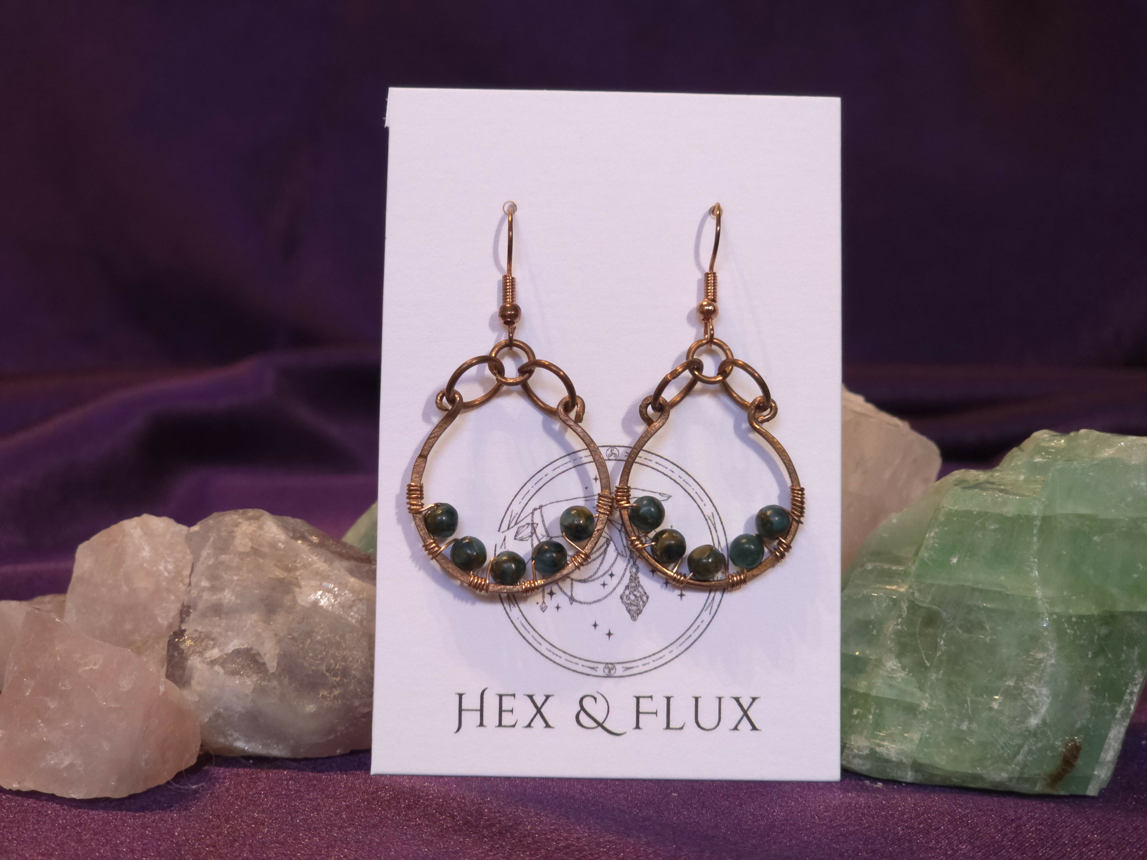 Ocean Jasper Hoop Earrings