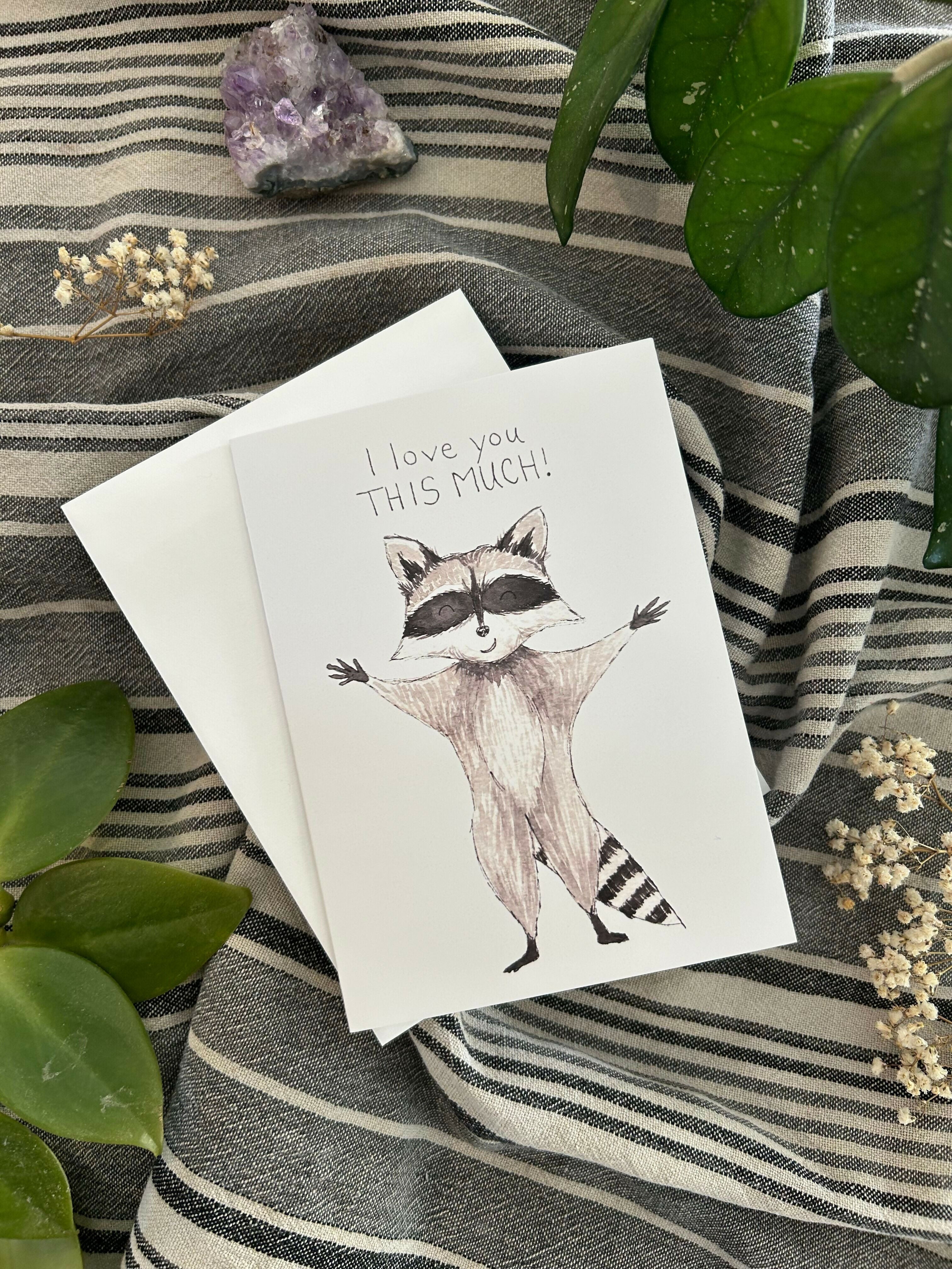 Greeting Card: Raccoon
