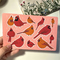 Northern Cardinals Vinyl Sticker Sheet