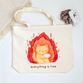 Everything Is Fine Zipper Totebag