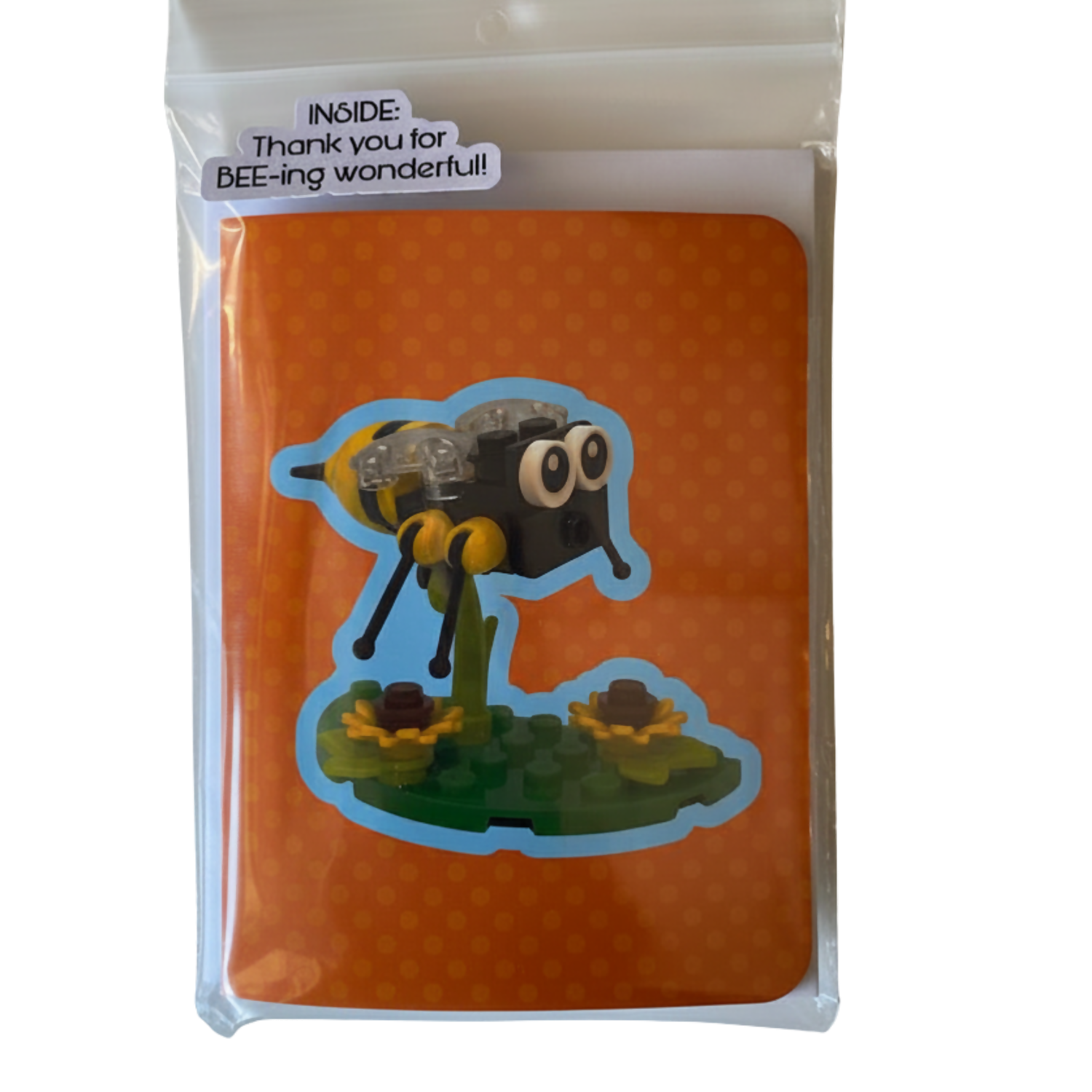"Thank you for BEE-ing Wonderful!" ~ Card with Lego