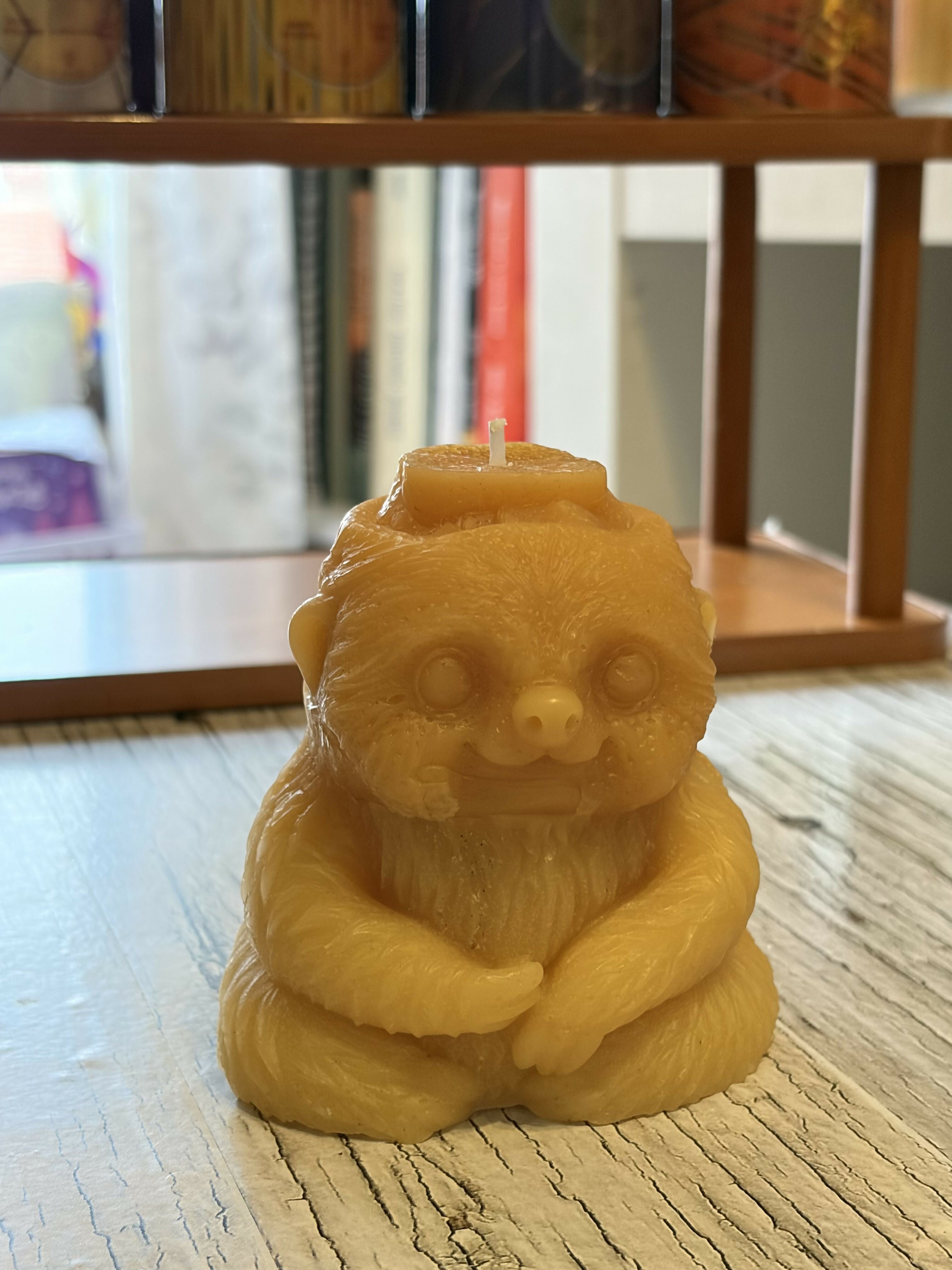 Large Sloth Pillar Candle