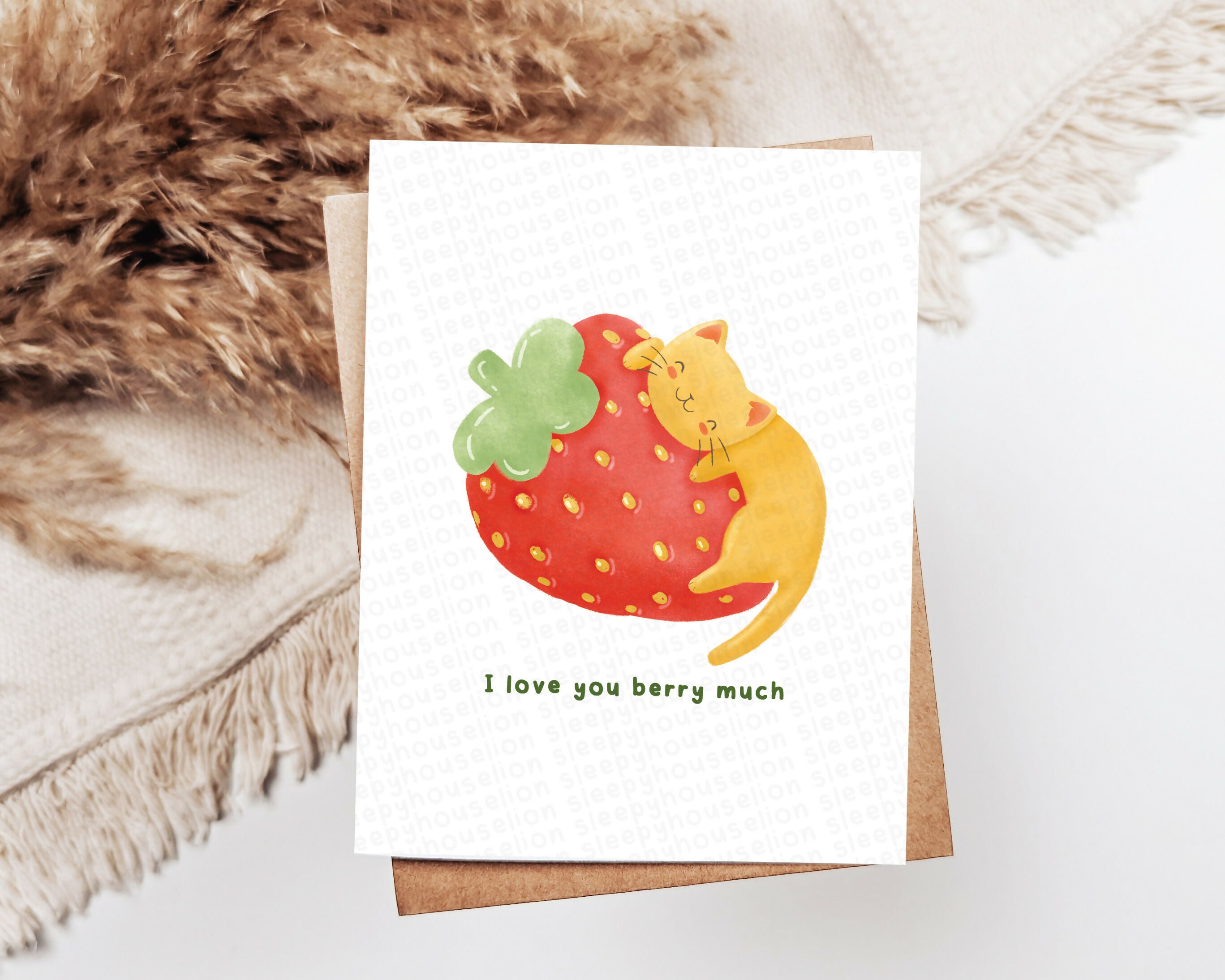 I Love You Berry Much Greeting Card
