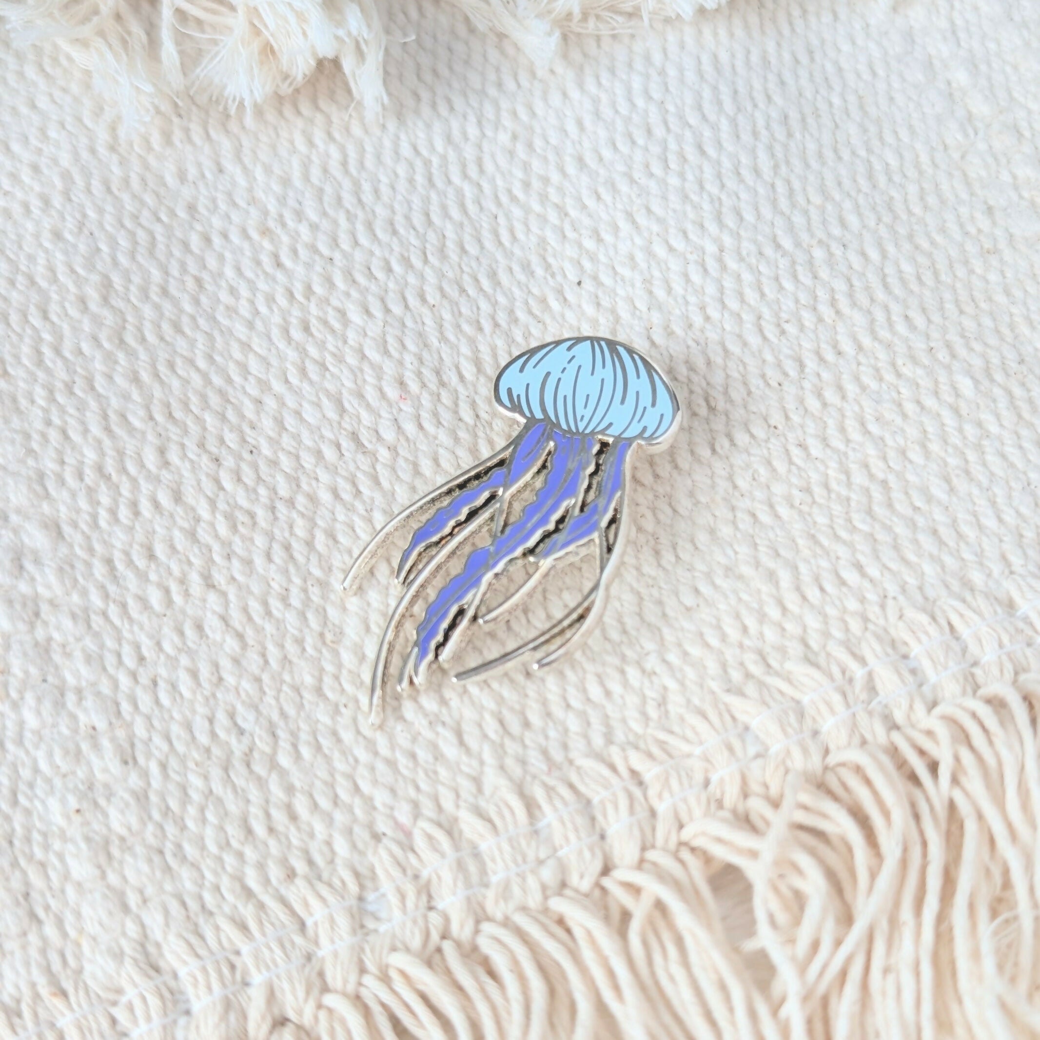 Blue Jellyfish Enamel Pin