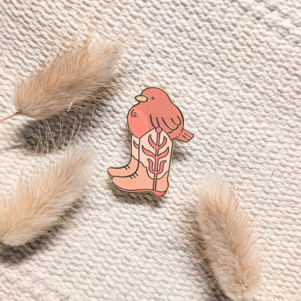 Birb in Boots Enamel Pin