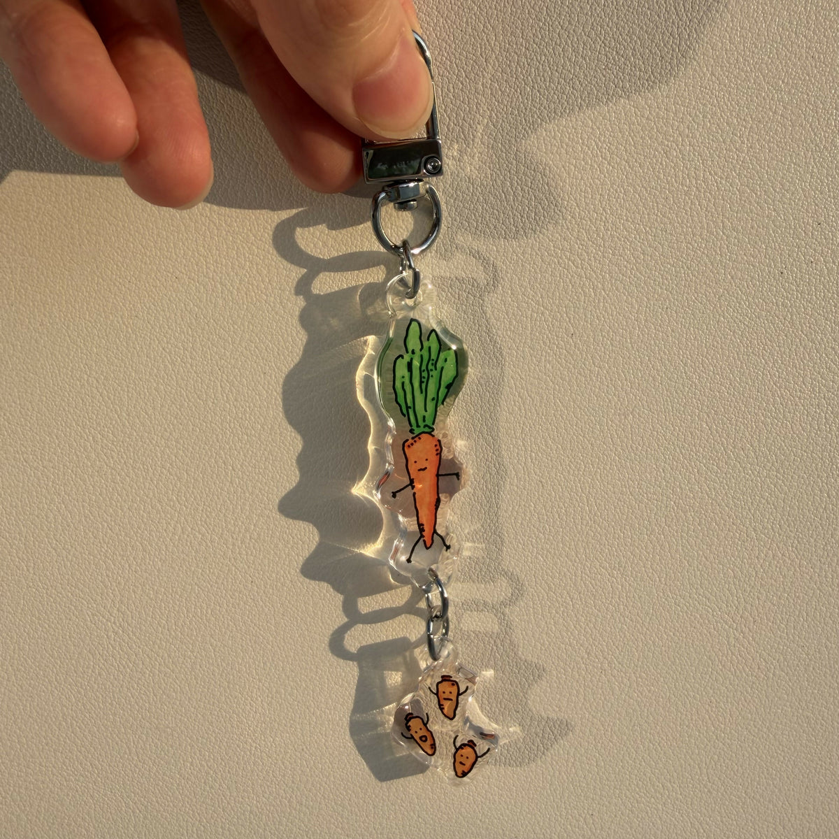 Big and Baby Carrot Keychain