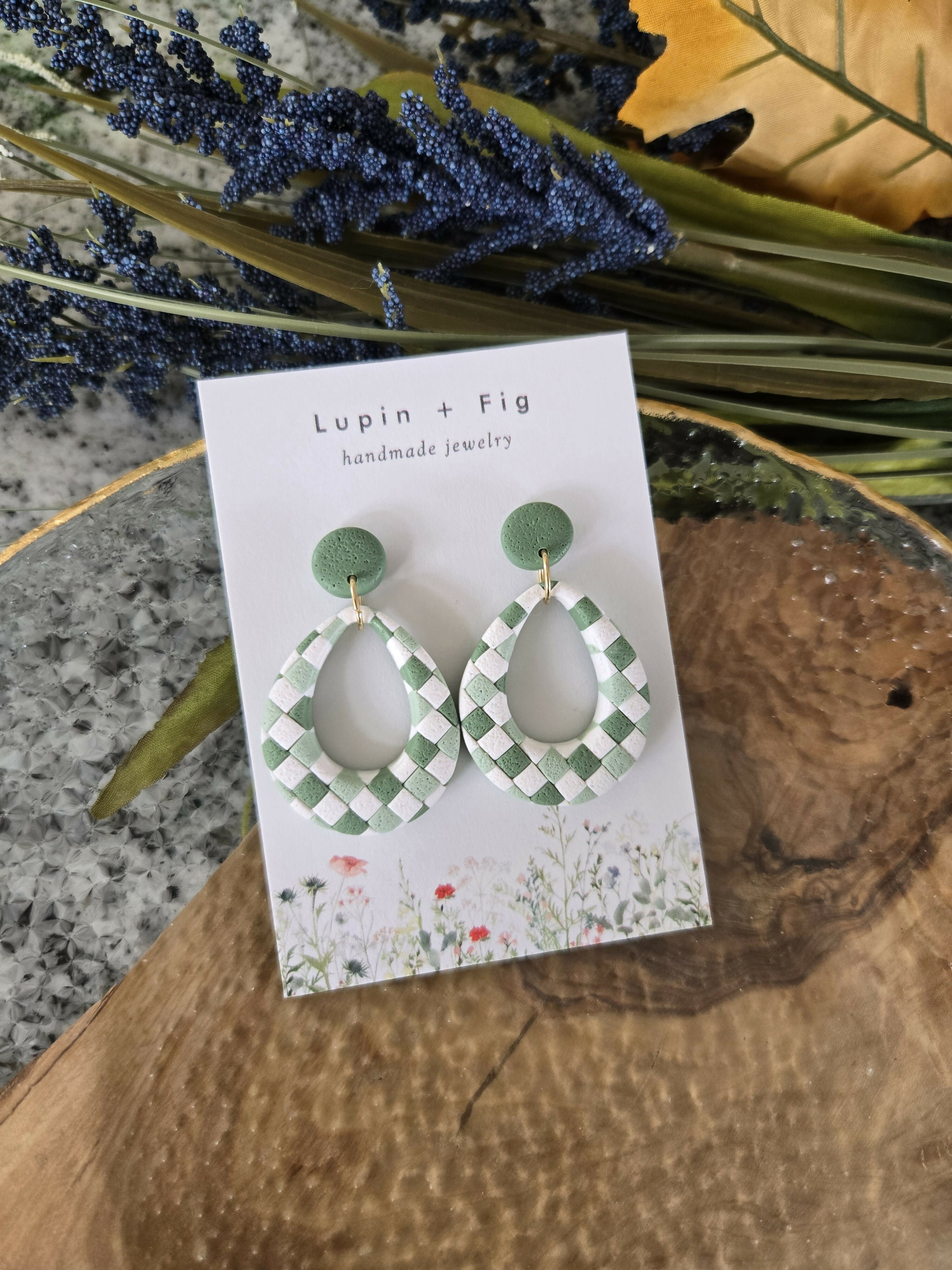 Checkered Earrings