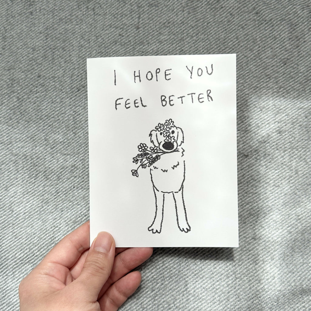 get well soon card - dog