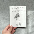 get well soon card - dog