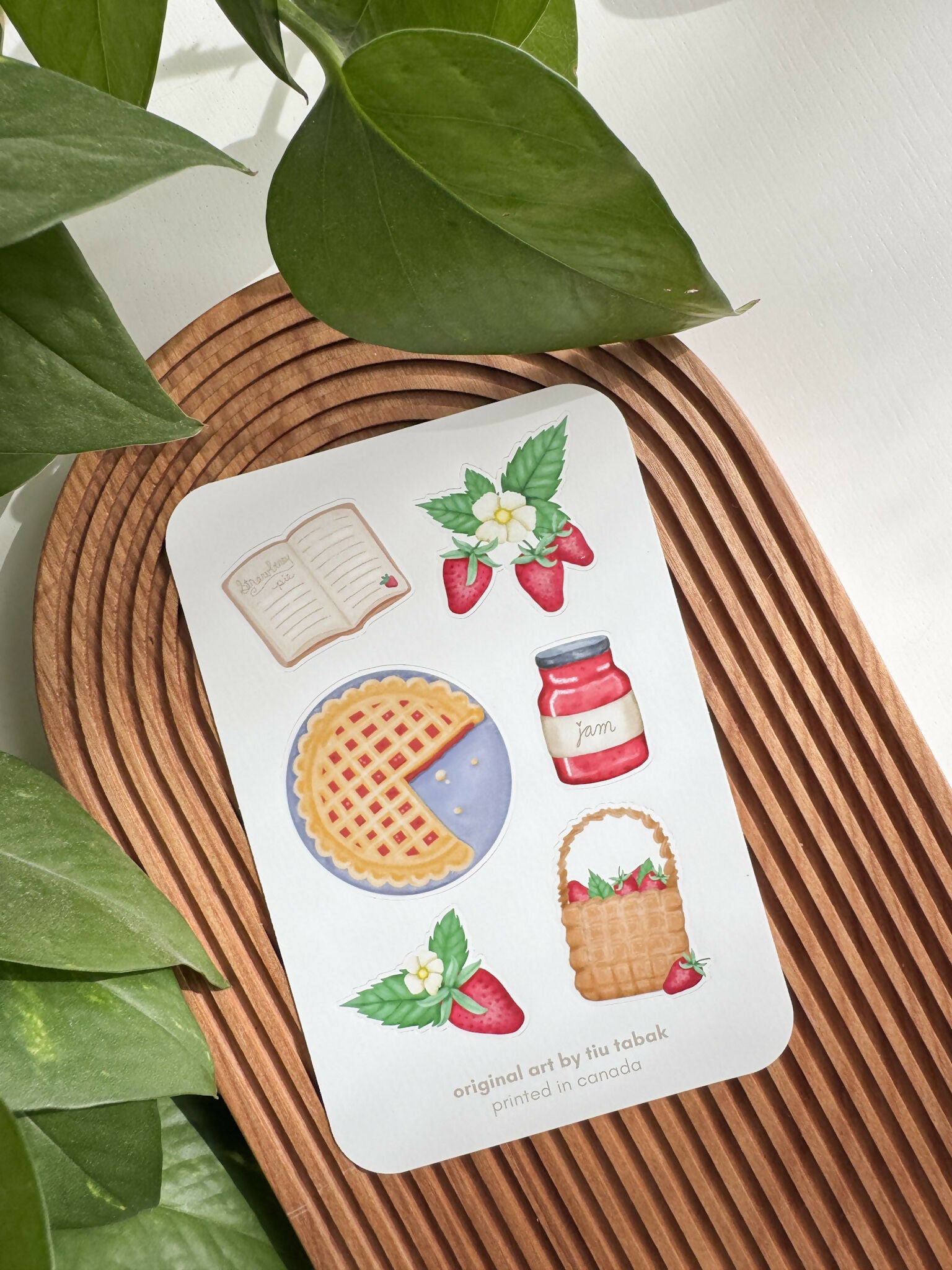 Strawberry Season 4x6 Vinyl Sticker Sheet