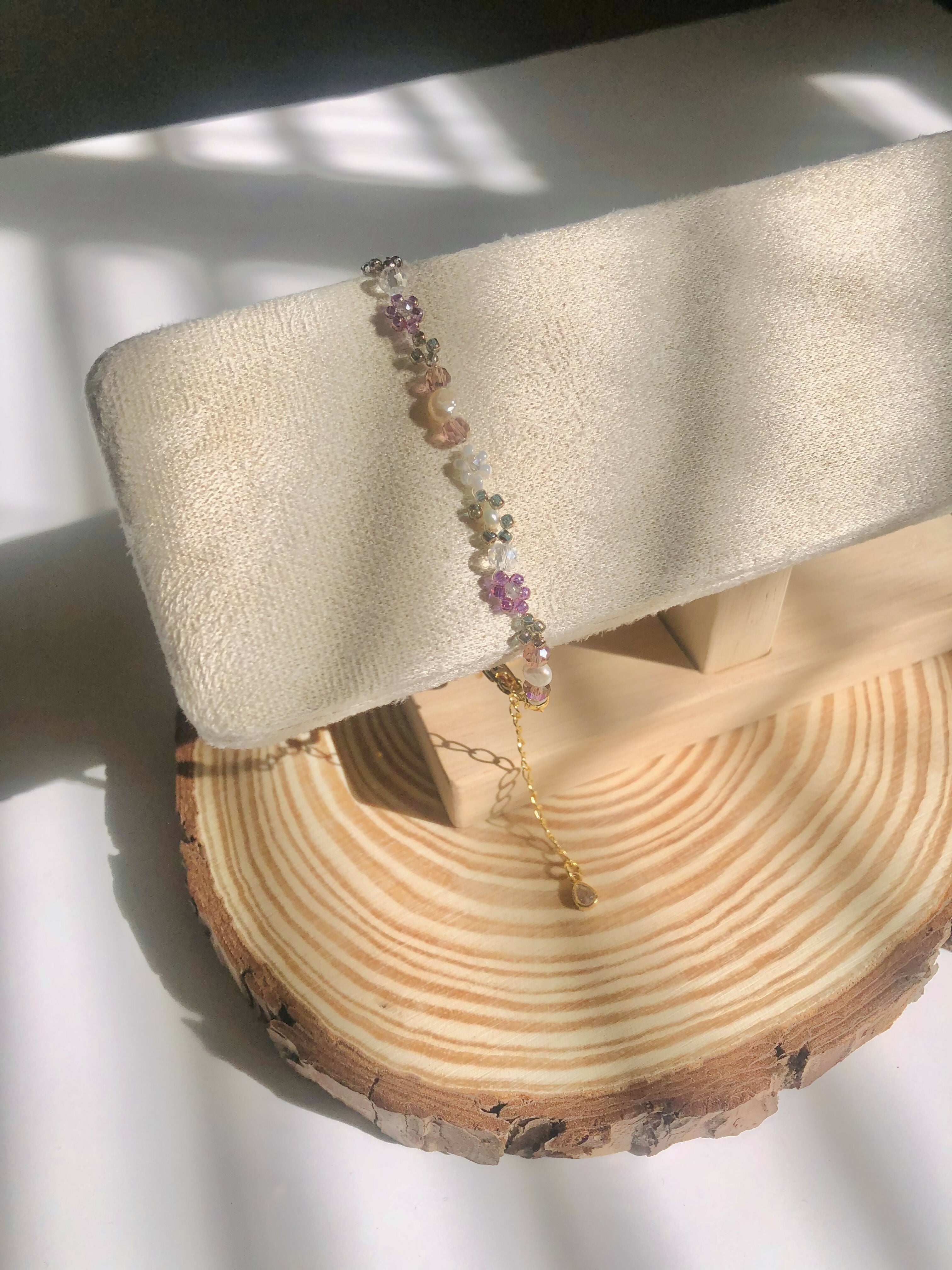 Berry Bloom Pearl Fine Bracelet - Gold