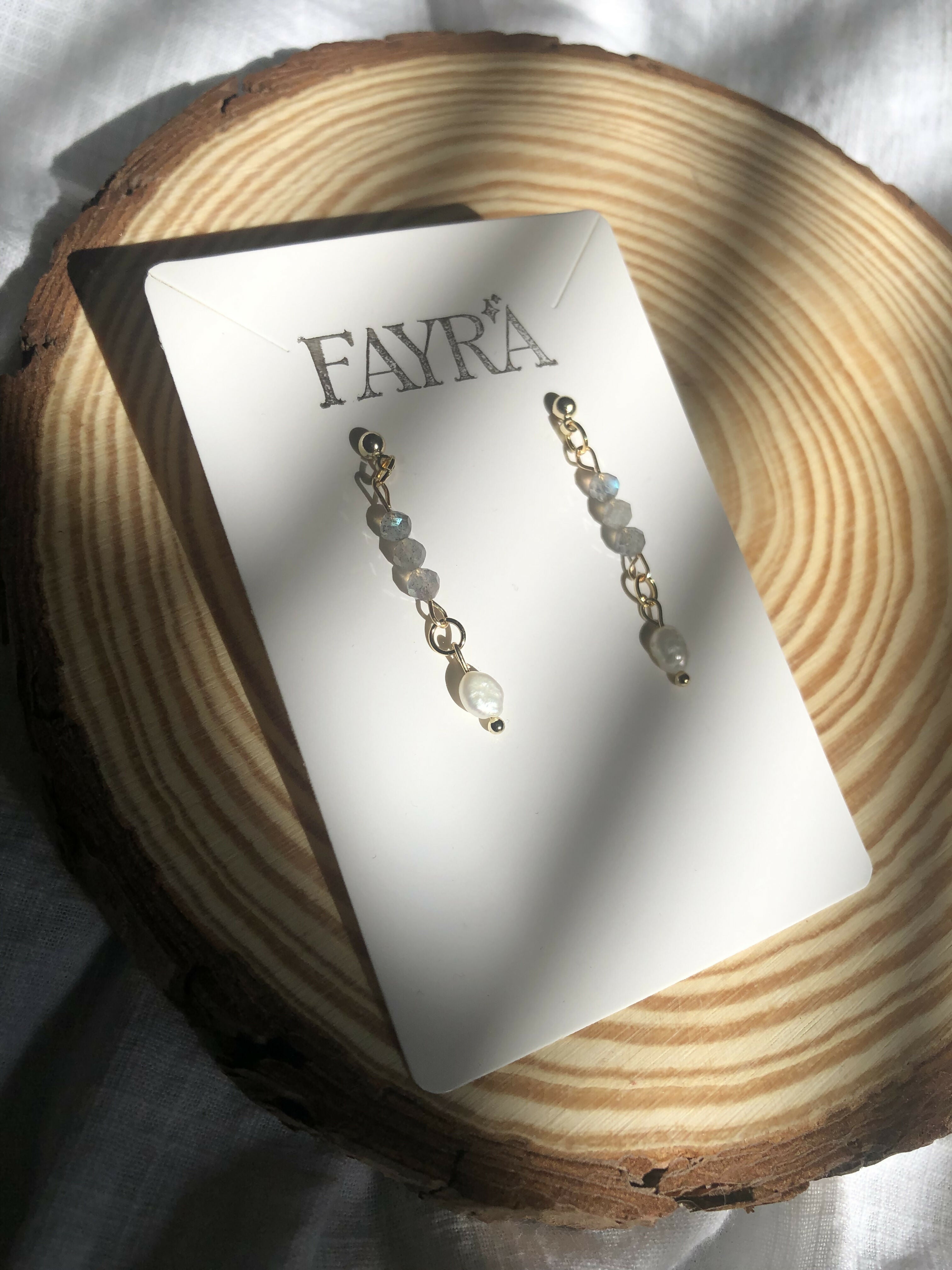 Zelda Labradorite Timeless Studs (14K GP)